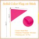 thumbnail image 2 of Uxcell 8 x 3 pulgadas Mini Banderas de Pennant, 12Pcs Palo de Madera Pequeña Bandera de Mano para Celebración DIY Deportes, Rojo Rosado, 2 of 6