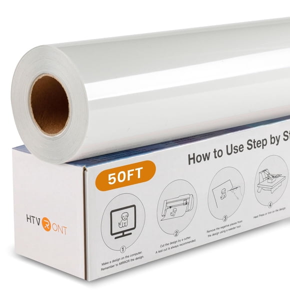 Vinilo de transferencia térmica HTVRONT rollo blanco de 30 cm x 15 m