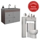 thumbnail image 1 of Mueble Organizador 1 Puerta 2 Cajones + Organizador De Baño Wc 9007Sb-9006B Café Smoke - Blanco, 1 of 6