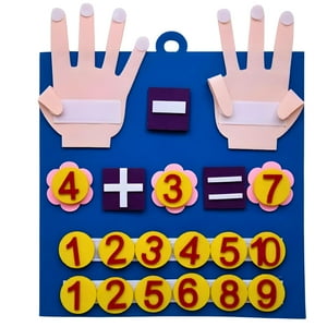 Genérico - Juguetes Matemáticos Montessori De Felt Math Board Para Jardín De Infantes Para Más De 3 Años