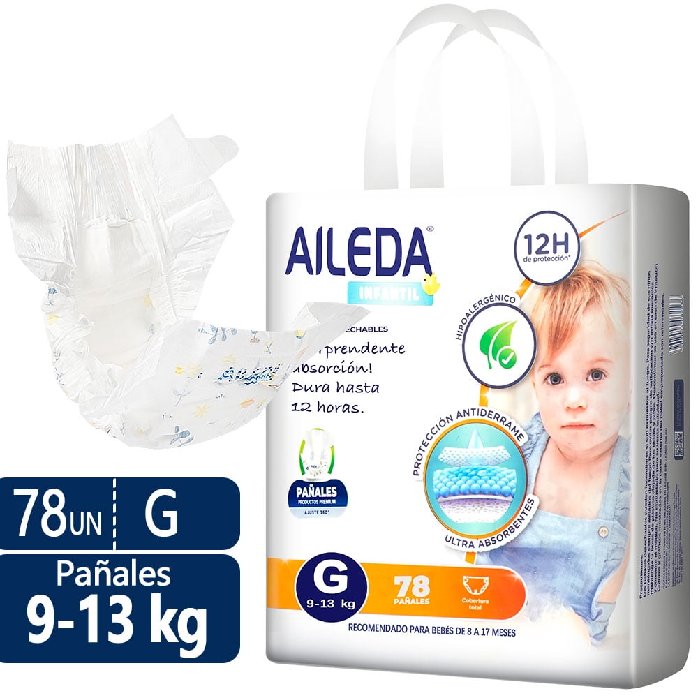 Aileda Pañales Infantiles Desechables Talla G Sin Género 78u