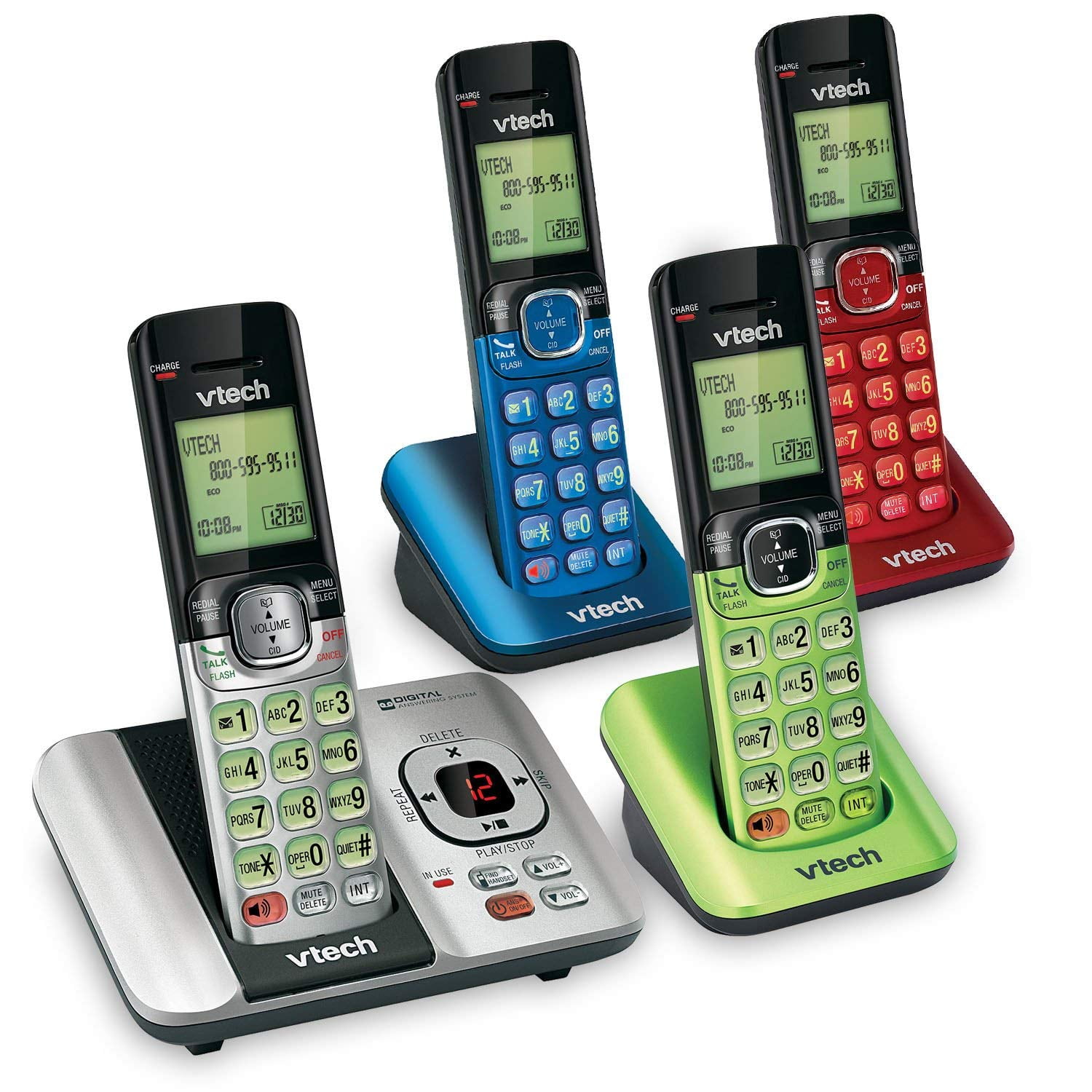 Teléfono inalámbrico VTech CS6529-4B DECT 6.0 con sistema de respuesta ...