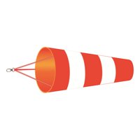 Ioensy - Calcetines De Viento De Aviación Tela Oxford Para Jardín Indicador De Dirección Del Viento Al Aire Libre Rojo 100Cm