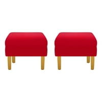 Bodevir - Set Pouf Sky 1C Felpa 01 Rojo