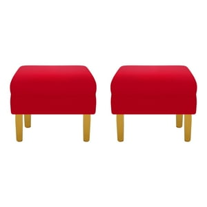 Bodevir - Set Pouf Sky 1C Felpa 01 Rojo