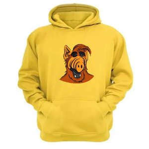 Genérico - Polerón Canguro Alf Serie De Los 80´S Amarillo Talla Xl Unisex