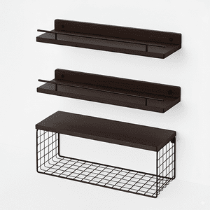 Estilodomus - Set De 3 Repisas Flotantes De Madera Y Metal