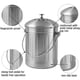 thumbnail image 2 of Cubo de compostaje de acero inoxidable sin olor para cocina - Contenedor de compostaje para cocina - Incluye filtros de carbón de repuesto (acero inoxidable brillante, 5 litros), 2 of 5