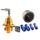 thumbnail image 5 of Regulador de presión de ajustable Universal con manómetro accesorios automotrices piezas de repuesto aleación de aluminio 200-800Kpa con 4 Dorado, 5 of 5