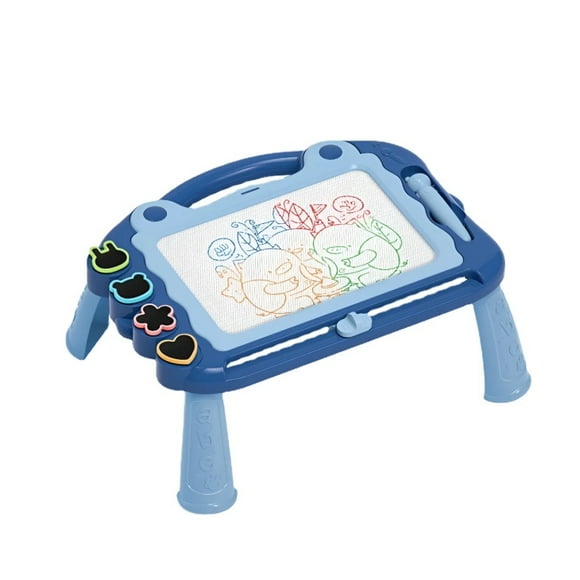 Juego Pizarra Magica Con Soporte Para Niños Azul
