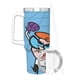 thumbnail image 3 of El Laboratorio de Dexter Vaso aislado de acero inoxidable con asa, diseño temático, regalo para familia, amigos y fans; incluye pajita y encaja en el portavasos estándar, 40 oz, 3 of 6