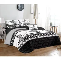 Casadeliacl - Cubrecama Quilt Delgado2 Plaza Diseño Modernos Tf Mariposa / Negro