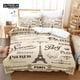 thumbnail image 1 of x2169 Bed SheetsDuvet Cover Set, Eiffel Tower Bedding Set, Soft Comfortable Breathable Duvet Cover, For Bedroom Guest Room Decor 3-Piece Bedding Set (1 Duvet Cover + 2 Pillow Shams) nj2169, 1 of 5