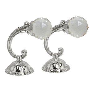 Bothyi - 2 Ganchos De Sujeción Para Cortinas De Cristal, Plateados