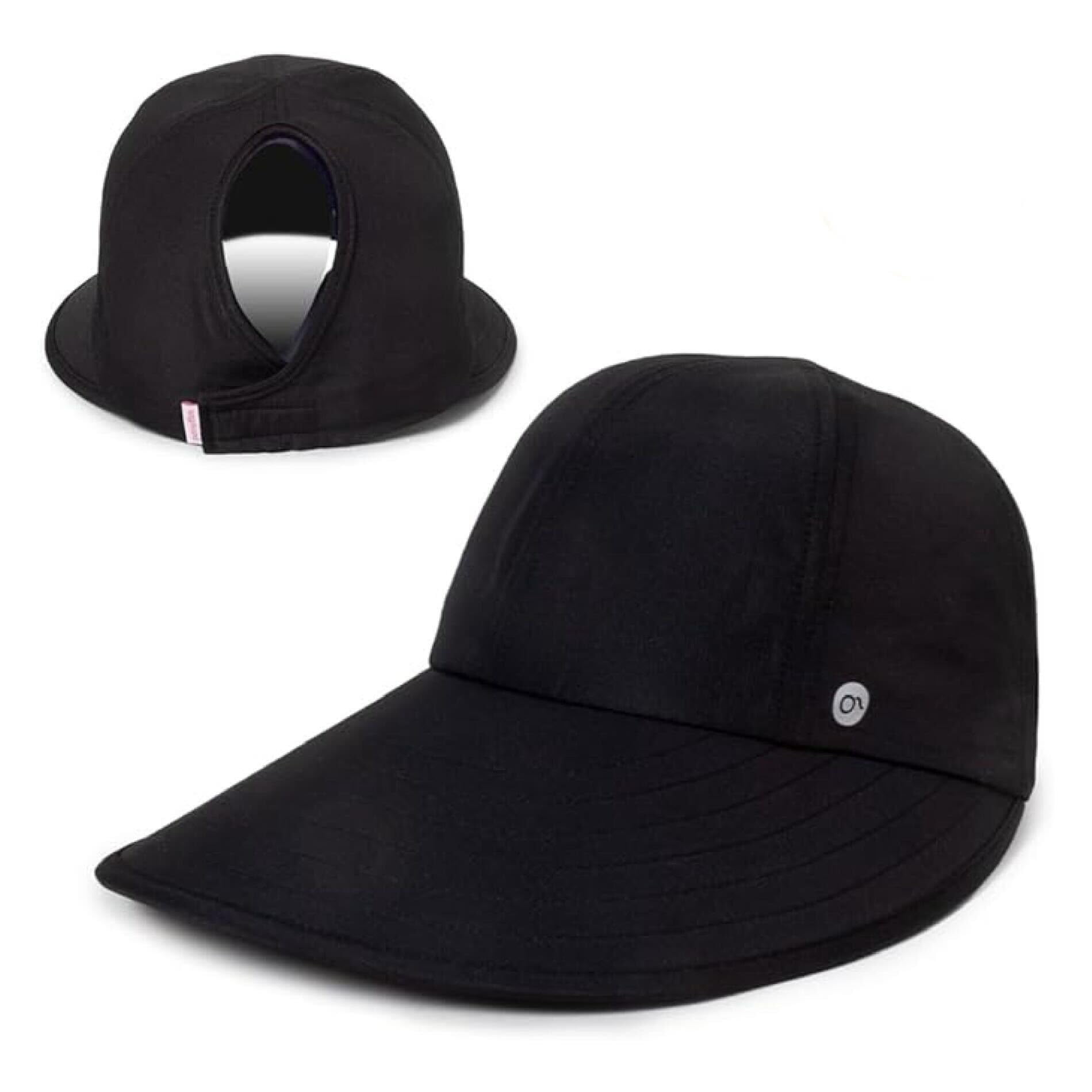 Sombrero Sunblocker De Ala Ancha Ponyflo, Poliéster Negro