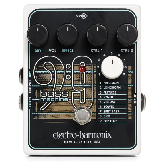 Pedal de bajista Electro-Harmonix BASS9 con 9 sonidos de bajo