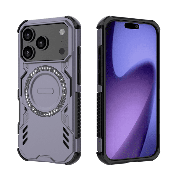 Funda FOXDOCK para iPhone 17 Pro , magnética, resistente a golpes, con soporte, unisex, carga inalámbrica