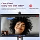 thumbnail image 3 of Cámara web Lenovo FHD 1080p resolución 30 fps con micrófono negra, 3 of 8