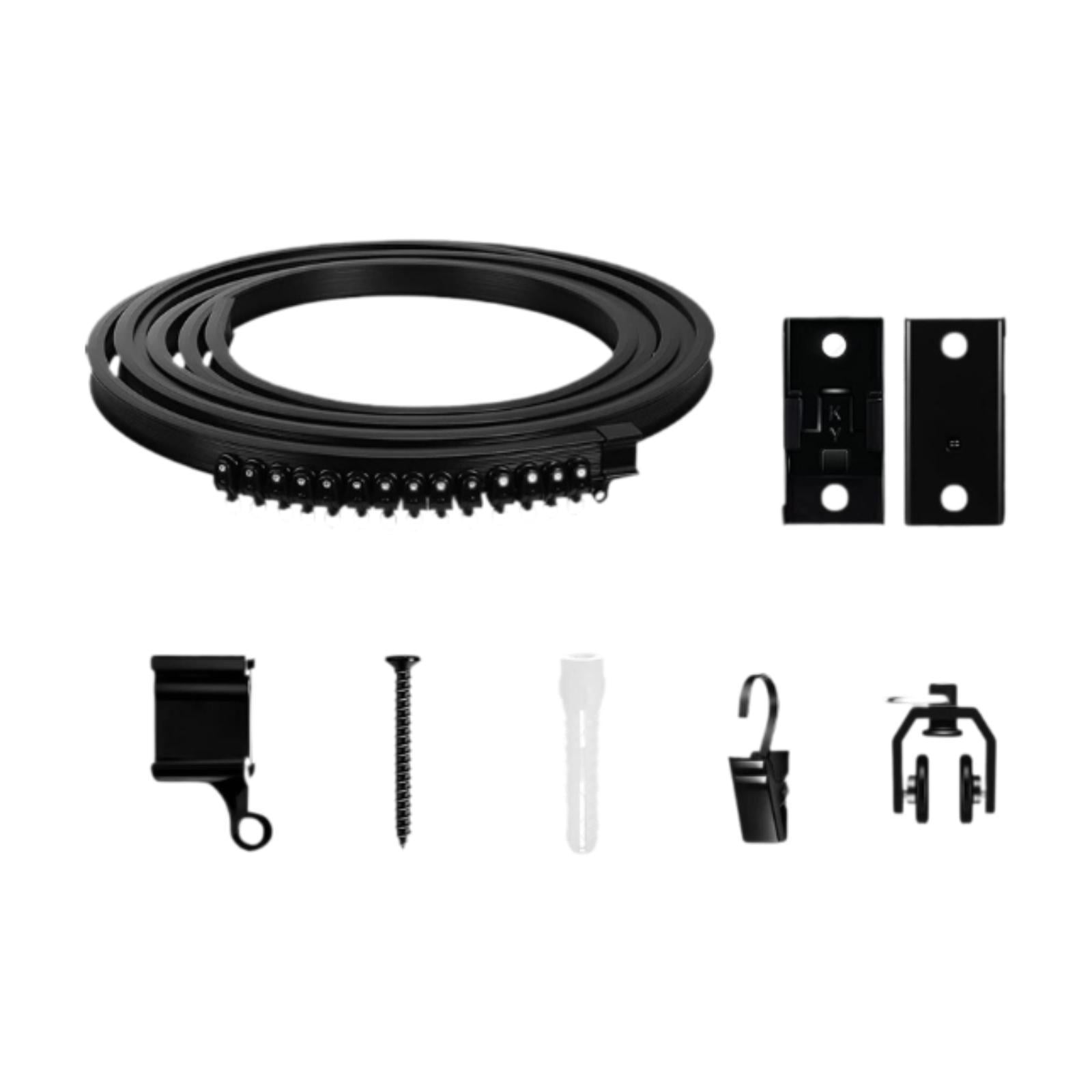 Bothyi - Riel De Cortina De Techo Flexible Y Curvo De 16,4 Pies Para Divisor De Ambientes, Ducha Y Ventana