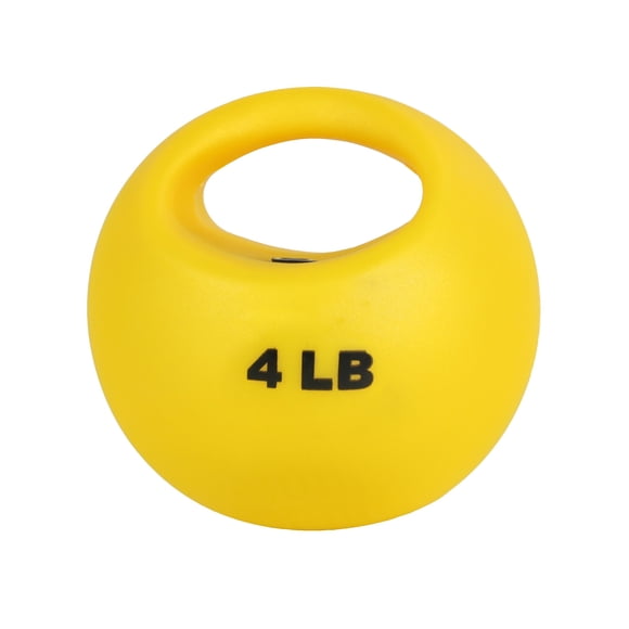 Medicine Ball CanDo 10-3291, un mango, 1,8 kg, sin látex, amarillo