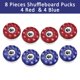 thumbnail image 3 of Set de 8 fichas para shuffleboard TORPSPORTS de 58 mm en azul y rojo, 3 of 6
