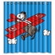thumbnail image 1 of Cortina de ducha con diseño de perro Snoopy, divertida y linda caricatura, con ganchos, tamaño 66 x 72 pulgadas, 1 of 3