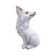 thumbnail image 1 of Figura De Zorro De Resina, Modelo De Animal, Adorno Para Manualidades, Figura De Animal Del Bosque Mirando Hacia Atrás, Blanco, 1 of 3
