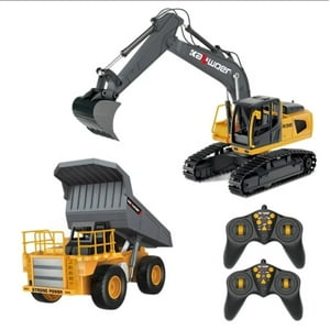 Maravillas Valdivia - Retroexcavadora Y Camion Control Remoto Escala 1 24