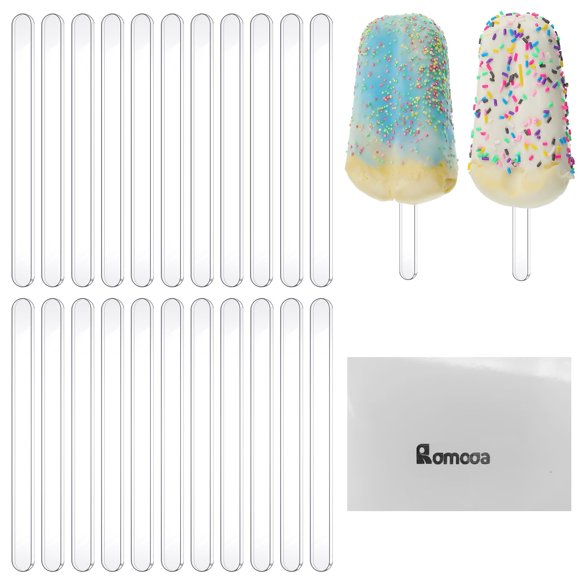 Palitos para Cakesicle Romooa 30 piezas 11 cm transparentes