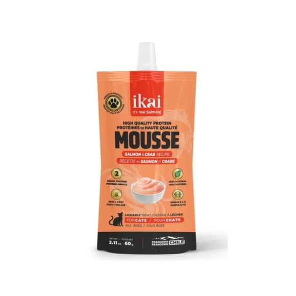 Ikai Gatos Mousse De Salmón Y Cangrejo 60 Grs.