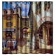 thumbnail image 1 of Cortina de ducha con diseño de paisaje francés al óleo, juego de cortinas de baño con ganchos, tamaño 66 x 72 pulgadas, 1 of 3