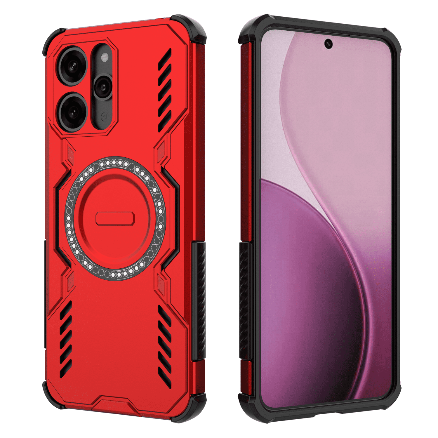 Funda Foxdock Para Xiaomi Redmi 12 4g/5g , Magnética, Resistente A Golpes, Con Soporte, Unisex, Carga Inalámbrica