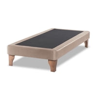 Importclick - Base Elegante Cama Europea 1.5 Plaza 105X190 Cm Beige Felpa