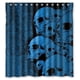 thumbnail image 1 of Cortina de ducha con diseño de calavera genial, juego de cortinas de baño con ganchos, tamaño 66 x 72 pulgadas, 1 of 3