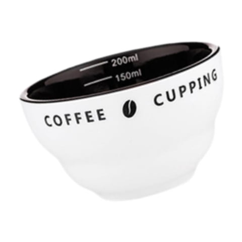 Bothyi - Taza De Café De 200 Ml, Taza Medidora De Cerámica Para Café Expreso Apilable, Interior Marrón