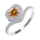 thumbnail image 1 of Anillos de Moissanita de Oro Blanco de 18K de 1 Uds para Mujer Regalo Color D VVS1 Anillos de Diamante Anillos de Plata Esterlina 925 Joyería Anillos de Compromiso de Moissanita con Corazón con, 1 of 8