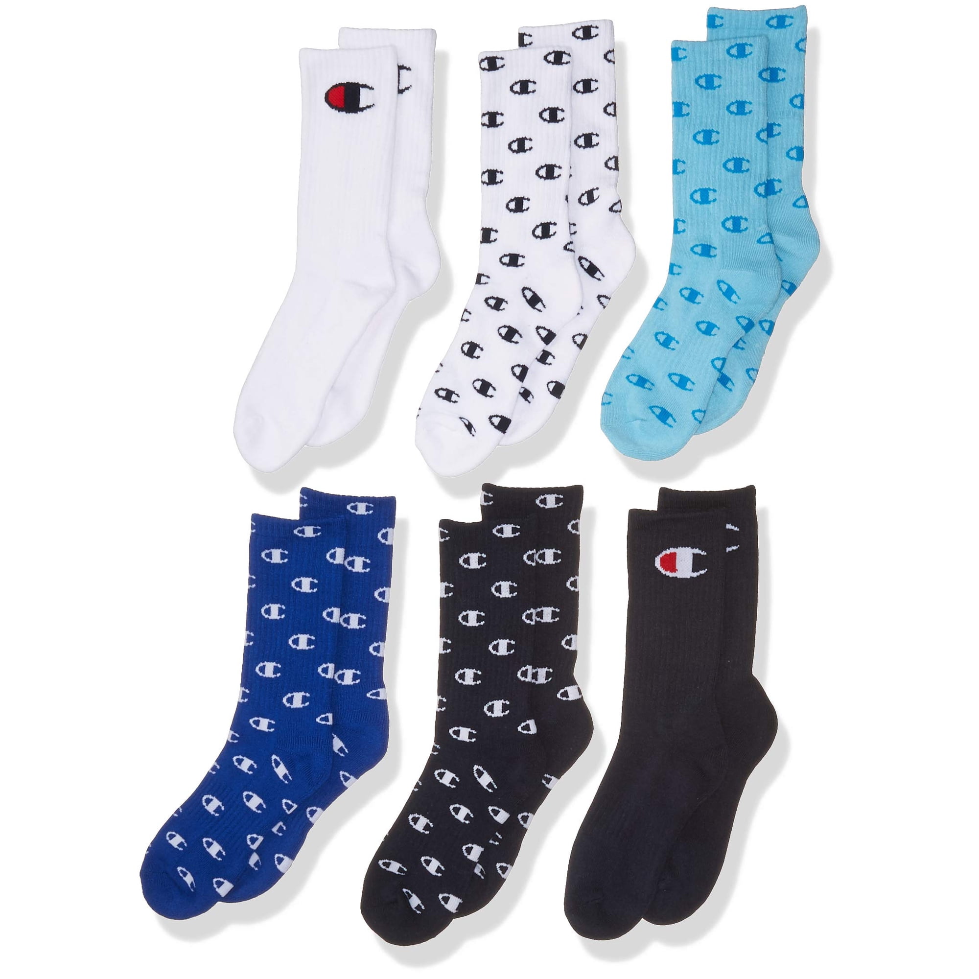Calcetines Redondos Para Niños Socks Champion, Paquete De 6