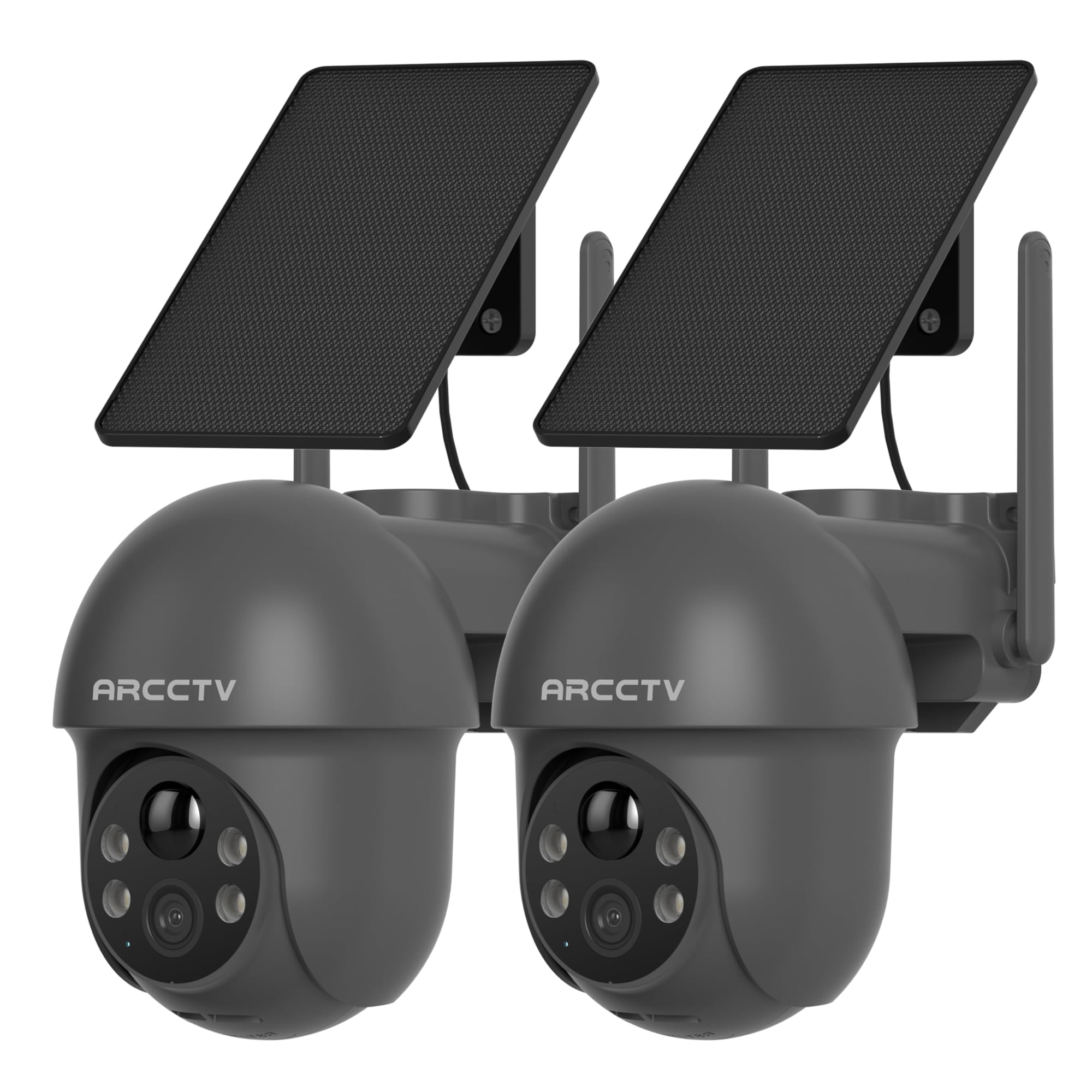 Cámara De Seguridad Arcctv Inalámbrica Para Exteriores, Solar, 4 Mp, Vista De 360°