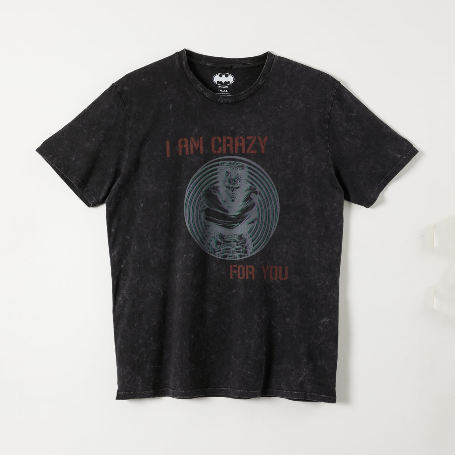 Polera Manga Corta Hombre I Am Crazy Acero Dc Comics