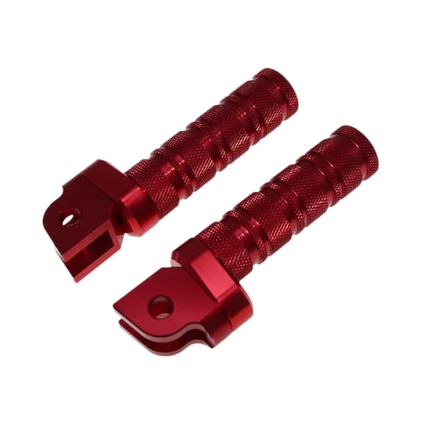 1 par de clavijas de pie para motocicleta reemplazo de reposapiés de motocicleta instalar fácilmente reposapiés antideslizantes pedales para XJR400 Rojo