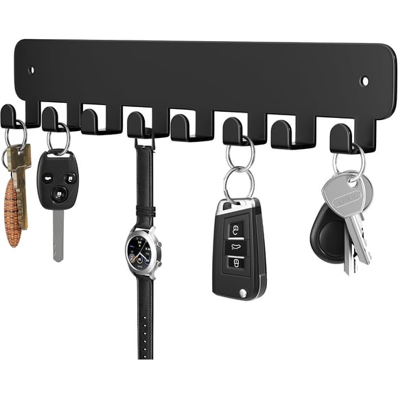 Portallaves Pickpiff de 8 ganchos, pack de 2, negro