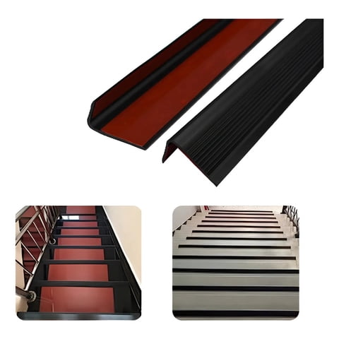 Genérica - Tiras Antideslizantes De Goma 3M Para Escaleras Borde De Suelo De Caucho Pvc Antideslizante Con Respaldo Autoadhesivo