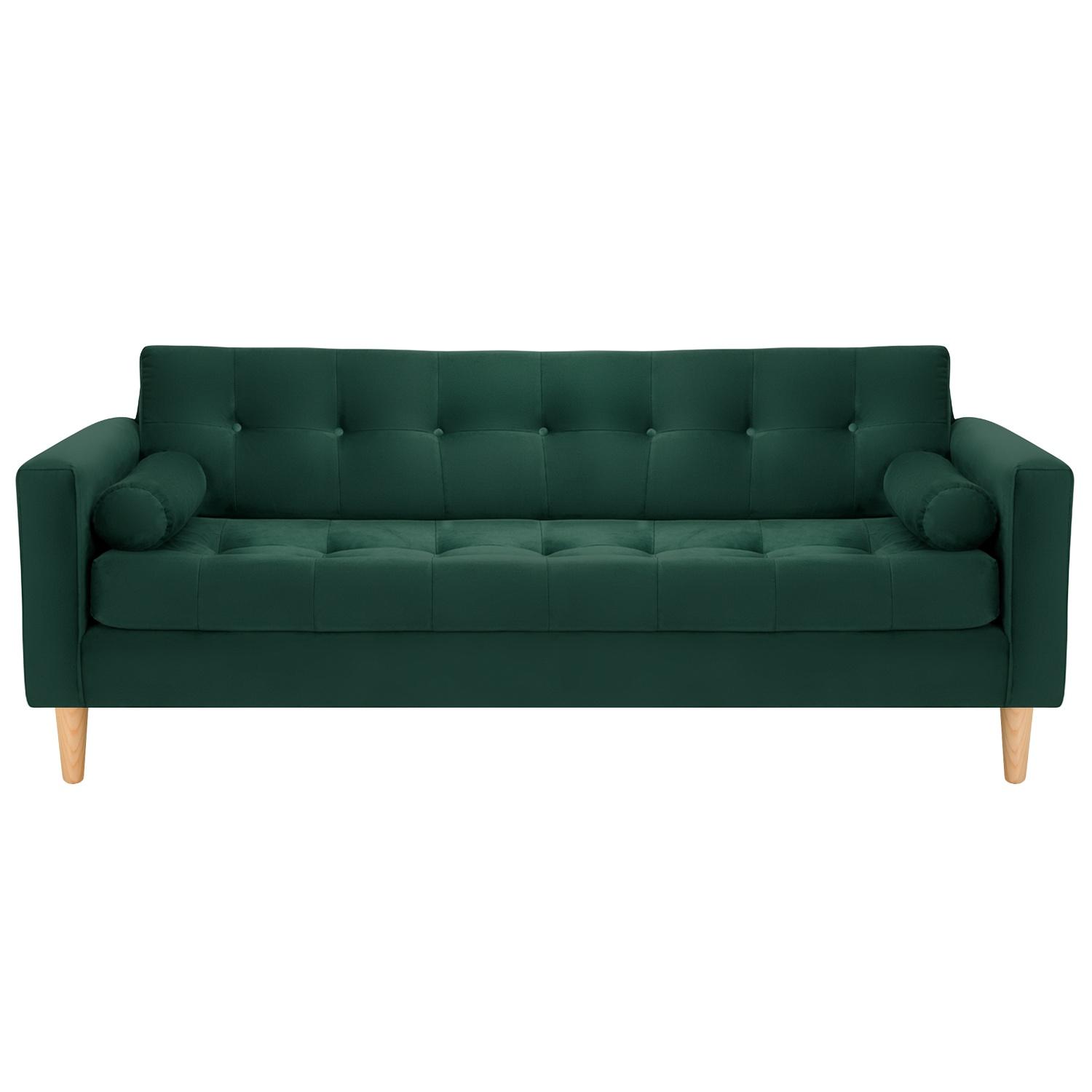 Bodevir - Sofa Retro 3Cg Felpa 05 Verde Botella