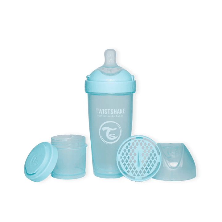 Mamadera Twistshake Double Pro 330ml - Azul Pastel