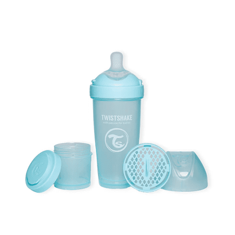 Mamadera Twistshake Double Pro 330Ml - Azul Pastel