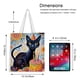 thumbnail image 5 of Black Cat Party Bolso de tela con estampado de lienzo para mujer, bolsa de compras reutilizable y estética, con cremallera interior, regalo para mujer, 35 × 40 cm., 5 of 6