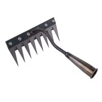 Magideal - Deshierbador, Azada De Jardín, Herramienta De Jardín Afilada, Rastrillo De Jardín De Metal Robusto, Deshierbador Para Trabajar La Tierra, Agricultura, 8 Dientes