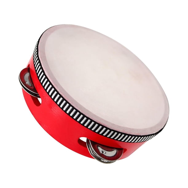 Tambor De Mano De Madera Para Niños, Juguetes Musicales, Tambor De Mano De Percusión Para Familia De 4 Pulgadas