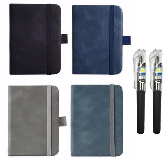 Cuaderno de bolsillo Hganxiu 4 uds 14,5 x 9,5 cm + 2 bolígrafos