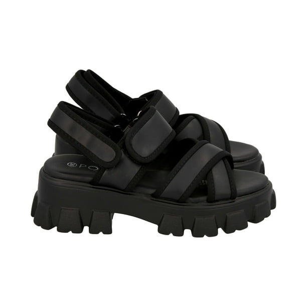 Sandalia Mujer Negro Mixen 22 Police
